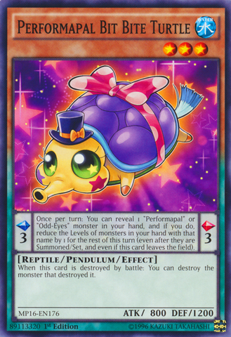 Performapal Bit Bite Turtle [MP16-EN176] Common ESPAÑOL
