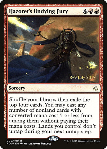 Hazoret's Undying Fury [Hour of Devastation Prerelease Promos] ESPAÑOL