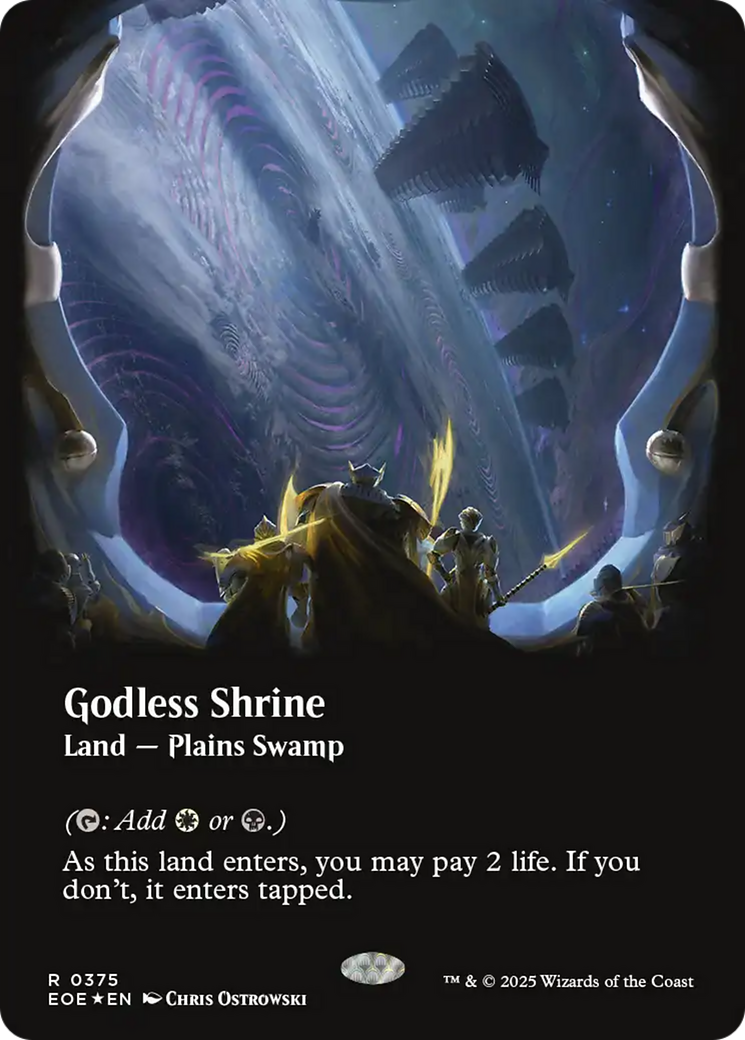 Godless Shrine (Borderless) (Galaxy Foil) [Edge of Eternities]
