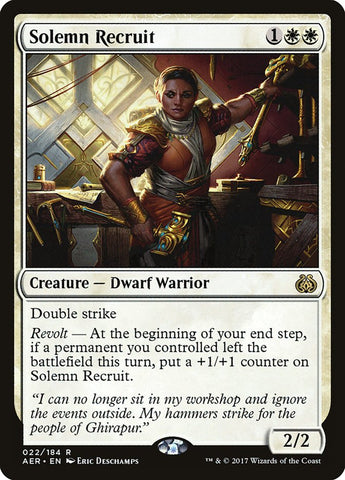 Solemn Recruit [Aether Revolt] ESPAÑOL