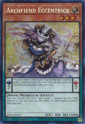 Archfiend Eccentrick [RA04-EN017] Secret Rare