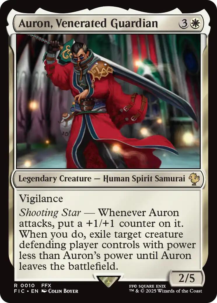 Auron, Venerated Guardian (Surge Foil) [FINAL FANTASY Commander]