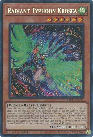Radiant Typhoon Krosea [DOOD-EN015] Secret Rare
