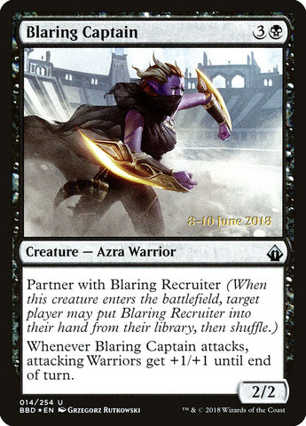 Blaring Captain (Prerelease) [Battlebond Prerelease Promos]