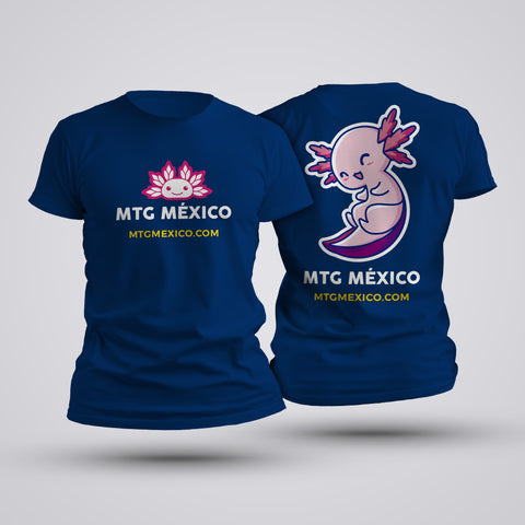 Playera MTG México Ajolote Azul