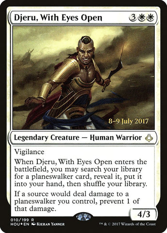 Djeru, With Eyes Open [Hour of Devastation Prerelease Promos] PORTUGUES