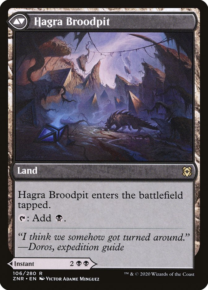 Hagra Mauling // Hagra Broodpit [Zendikar Rising] ESPAÑOL