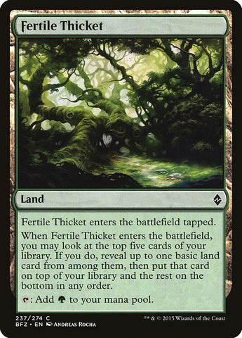 Fertile Thicket [Battle for Zendikar] JAPONES