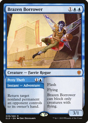 Brazen Borrower // Petty Theft (Promo Pack) [Throne of Eldraine Promos] ESPAÑOL