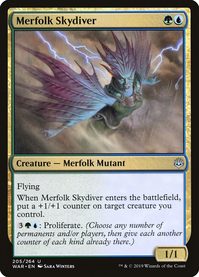 Merfolk Skydiver [War of the Spark] JAPONES