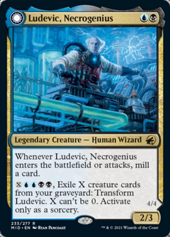 Ludevic, Necrogenius // Olag, Ludevic's Hubris [Innistrad: Midnight Hunt] ESPAÑOL