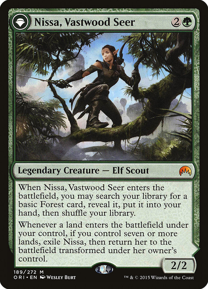 Nissa, Vastwood Seer // Nissa, Sage Animist [Magic Origins] ESPAÑOL
