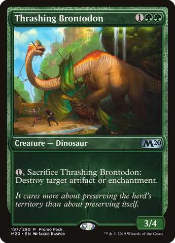 Thrashing Brontodon (Promo Pack) [Core Set 2020 Promos] ESPAÑOL