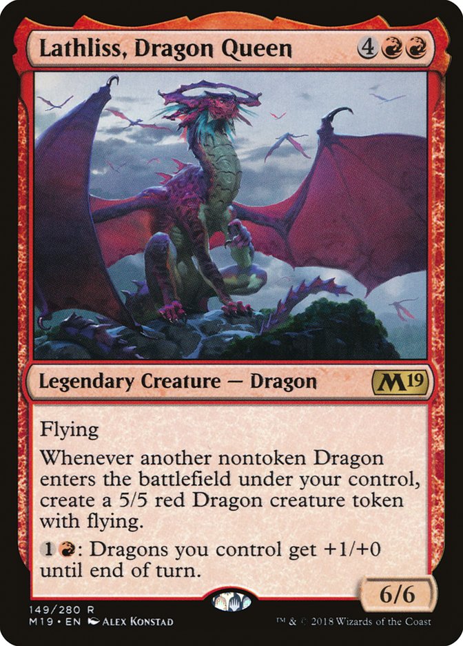 Lathliss, Dragon Queen [Core Set 2019] ESPAÑOL