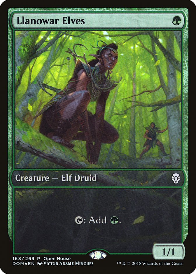 Llanowar Elves (Open House) [Dominaria Promos] ESPAÑOL