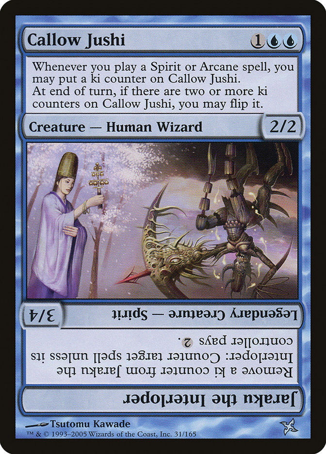 Callow Jushi // Jaraku the Interloper [Betrayers of Kamigawa] ESPAÑOL