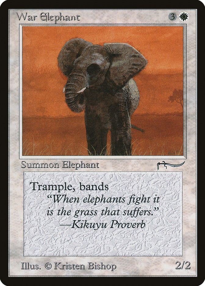 War Elephant (Dark Mana Cost) [Arabian Nights] JAPONES