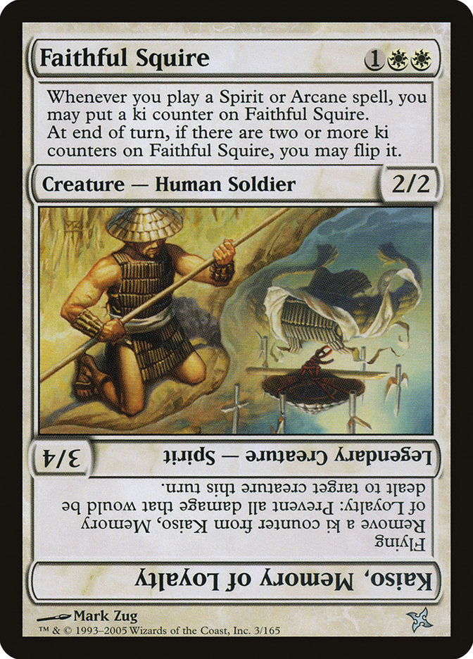 Faithful Squire // Kaiso, Memory of Loyalty [Betrayers of Kamigawa]  ESPAÑOL