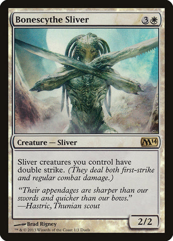 Bonescythe Sliver (Duels of the Planeswalkers Promos) [Duels of the Planeswalkers Promos 2013] ESPAÑOL