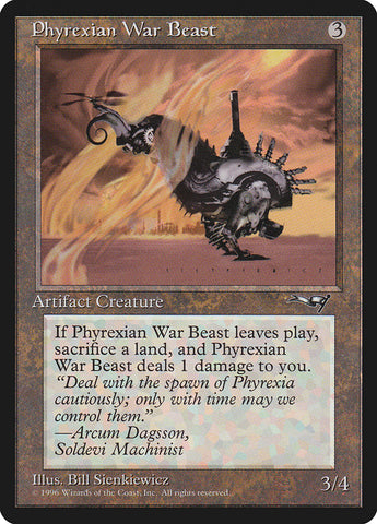 Phyrexian War Beast (Signature on Right) [Alliances] ESPAÑOL