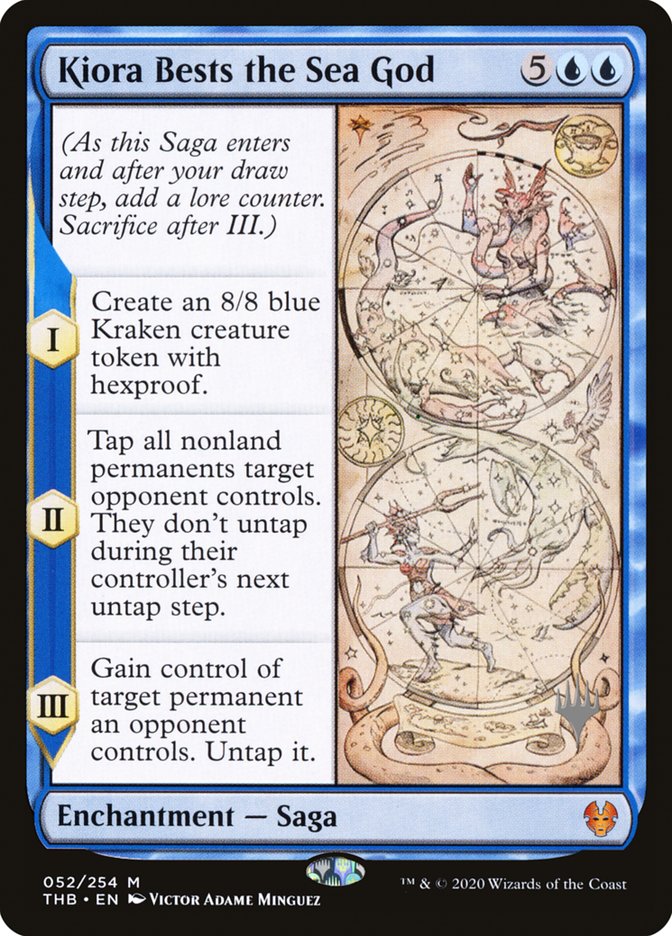 Kiora Bests the Sea God (Promo Pack) [Theros Beyond Death Promos] ESPAÑOL