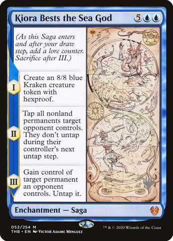 Kiora Bests the Sea God (Promo Pack) [Theros Beyond Death Promos] ESPAÑOL
