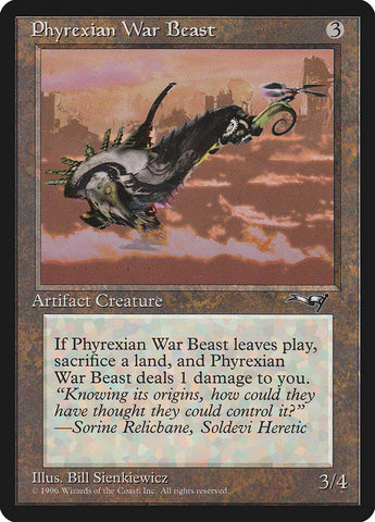 Phyrexian War Beast (Signature on Left) [Alliances] ESPAÑOL