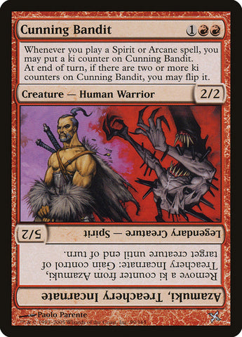Cunning Bandit // Azamuki, Treachery Incarnate [Betrayers of Kamigawa] ESPAÑOL