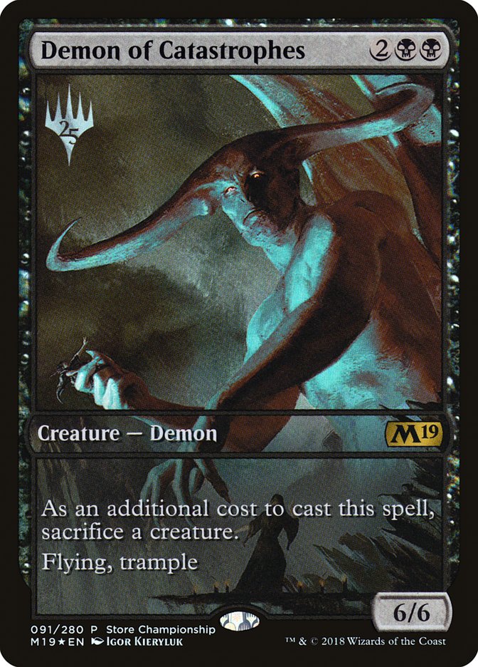 Demon of Catastrophes (Store Championship) (Full Art) [Core Set 2019 Promos] ESPAÑOL