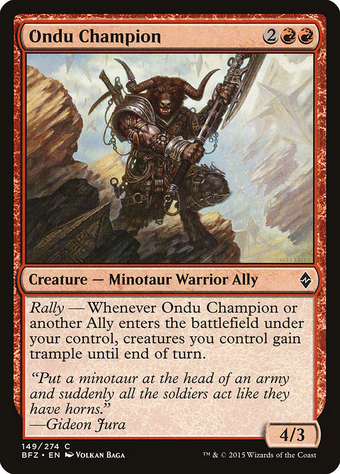 Ondu Champion [Battle for Zendikar]  JAPONES