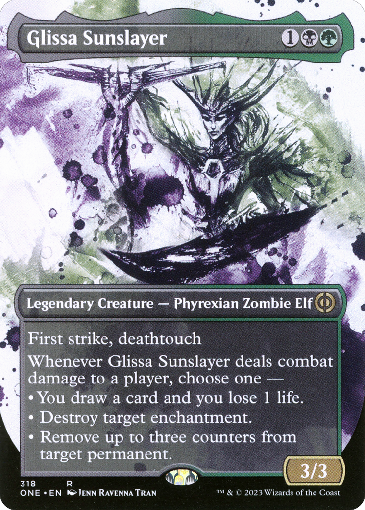 Glissa Sunslayer (Borderless Ichor) [Phyrexia: All Will Be One] ESPAÑOL