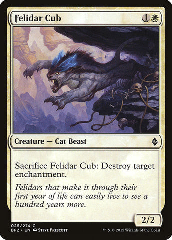 Felidar Cub [Battle for Zendikar]    JAPONES