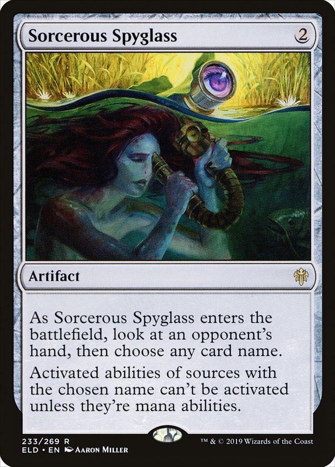 Sorcerous Spyglass [Throne of Eldraine] ESPAÑOL