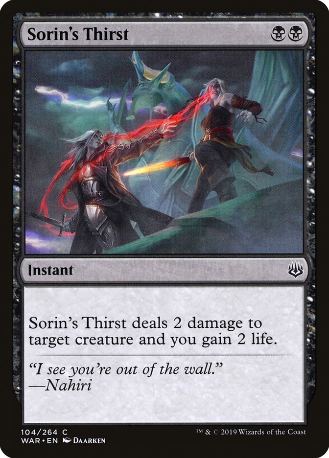Sorin's Thirst [War of the Spark]  JAPONES
