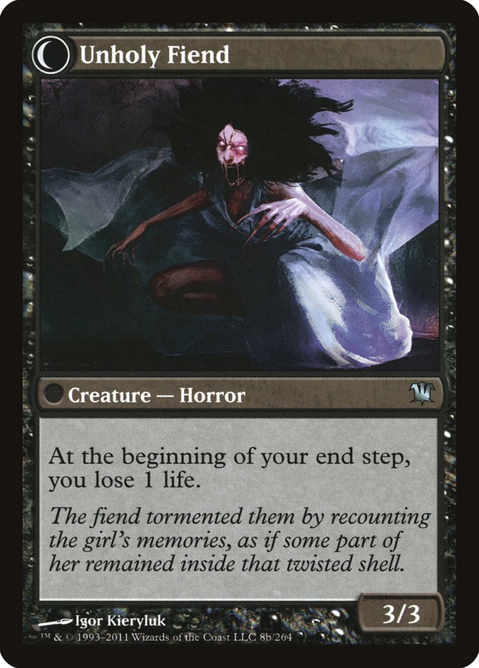 Cloistered Youth // Unholy Fiend [Innistrad] JAPONES